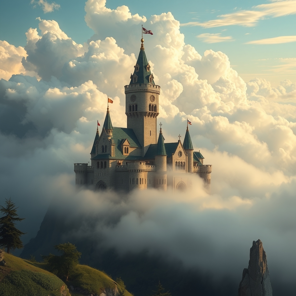 a castle made of clouds by मुफ्त एआई छवि जनरेटर - बिना लॉगिन के✨ | AIGAZOU