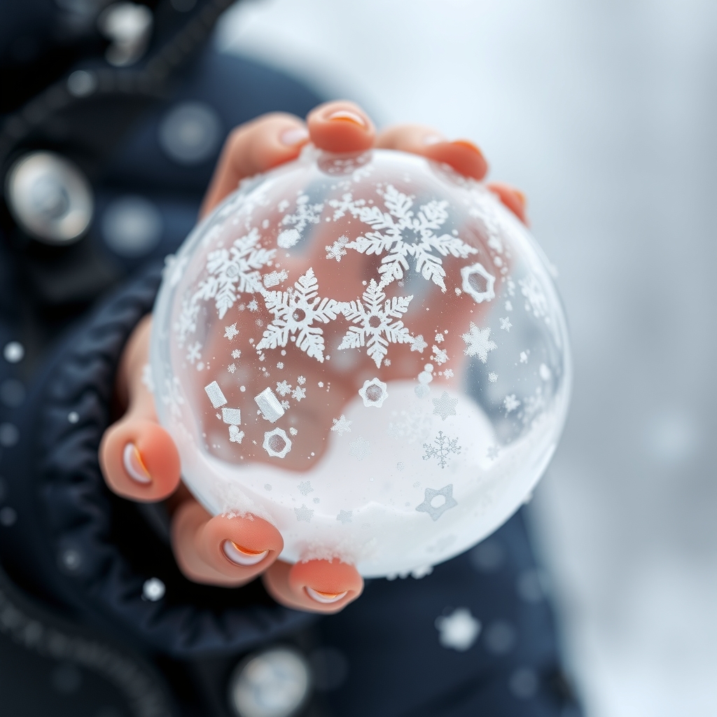 snowball without person with snowflakes by Générateur d'images par IA gratuit - Aucune connexion nécessaire✨ | AIGAZOU