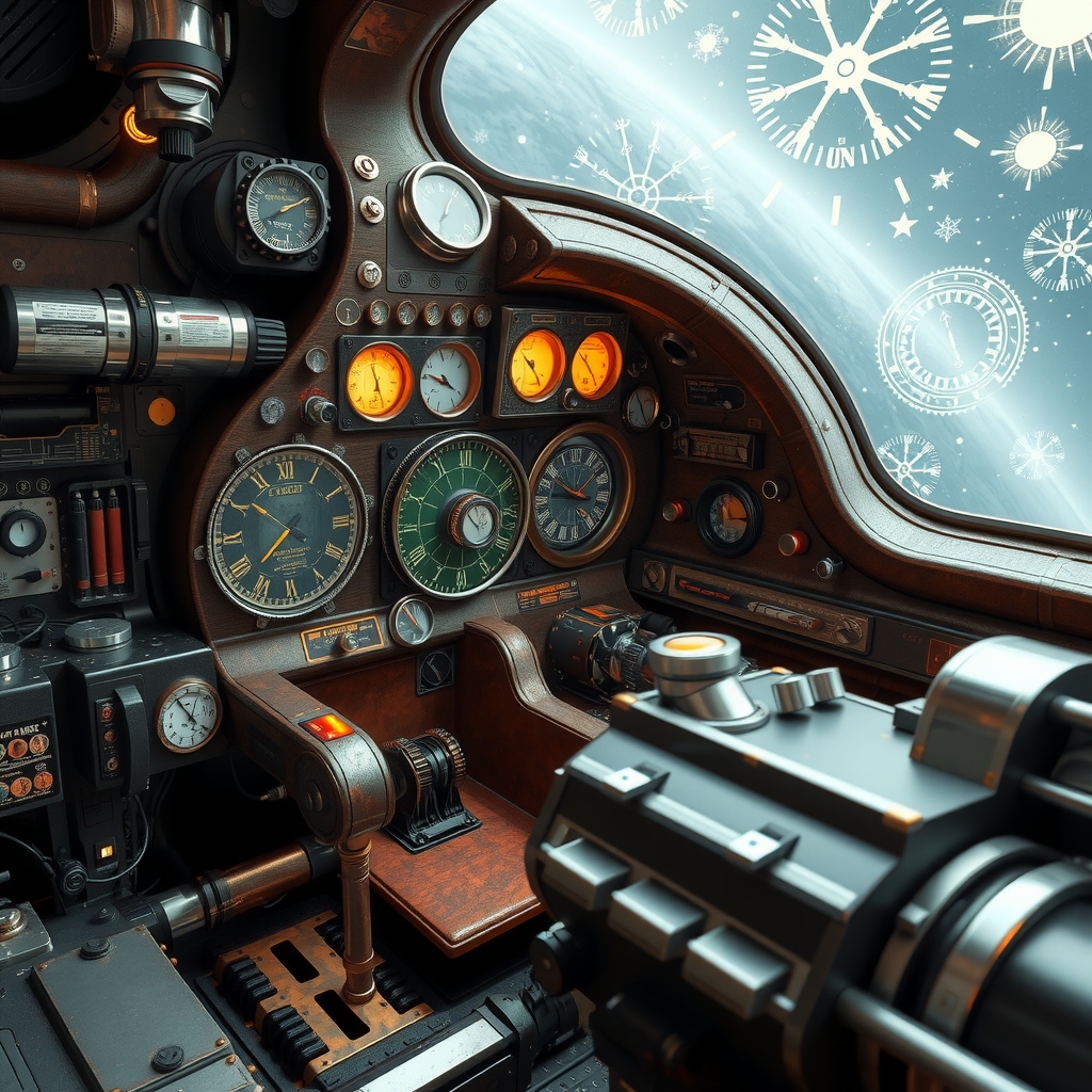 a steampunk style space rocket cockpit by मुफ्त एआई छवि जनरेटर - बिना लॉगिन के✨ | AIGAZOU