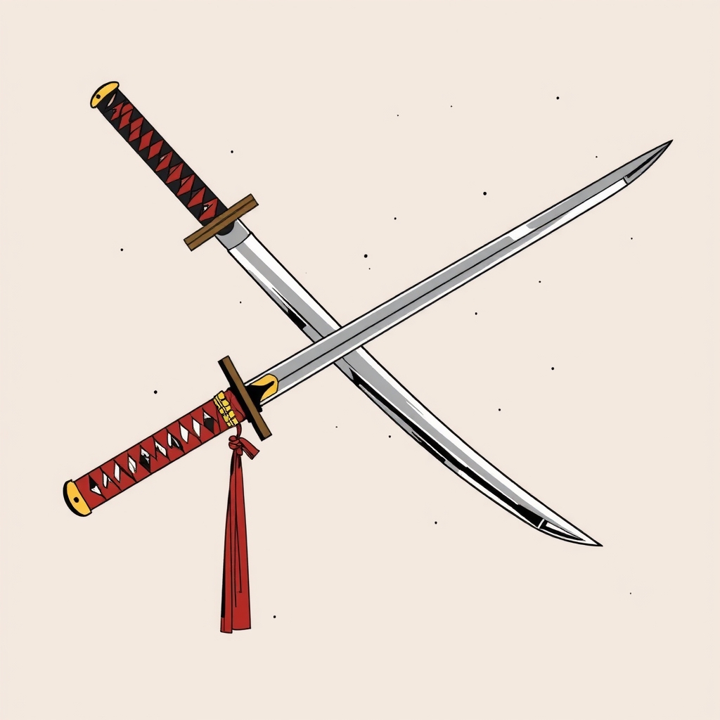 ordinary japanese sword illustration by मुफ्त एआई छवि जनरेटर - बिना लॉगिन के✨ | AIGAZOU