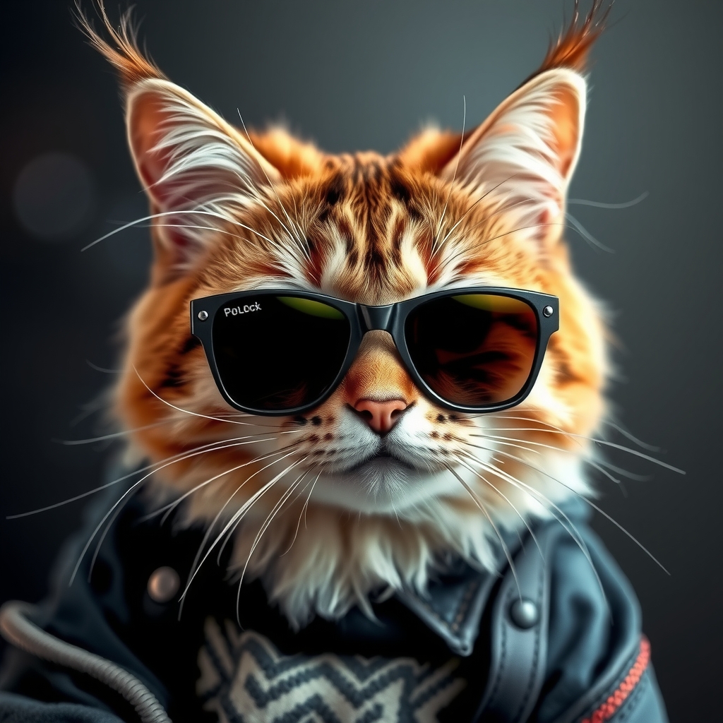 a rocker cat with sunglasses by 무료 AI 이미지 생성기 - 로그인 필요 없음✨ | AIGAZOU