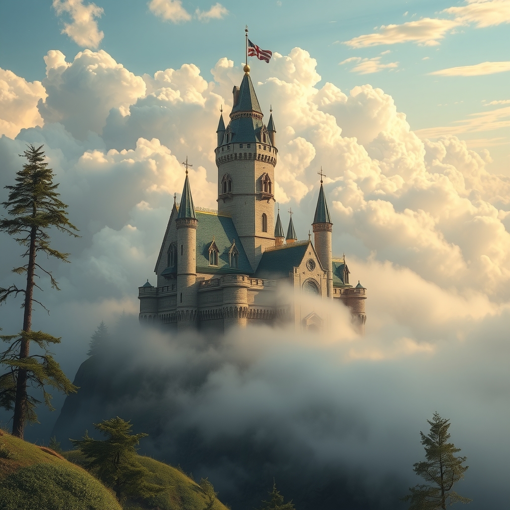 a cloud castle by मुफ्त एआई छवि जनरेटर - बिना लॉगिन के✨ | AIGAZOU