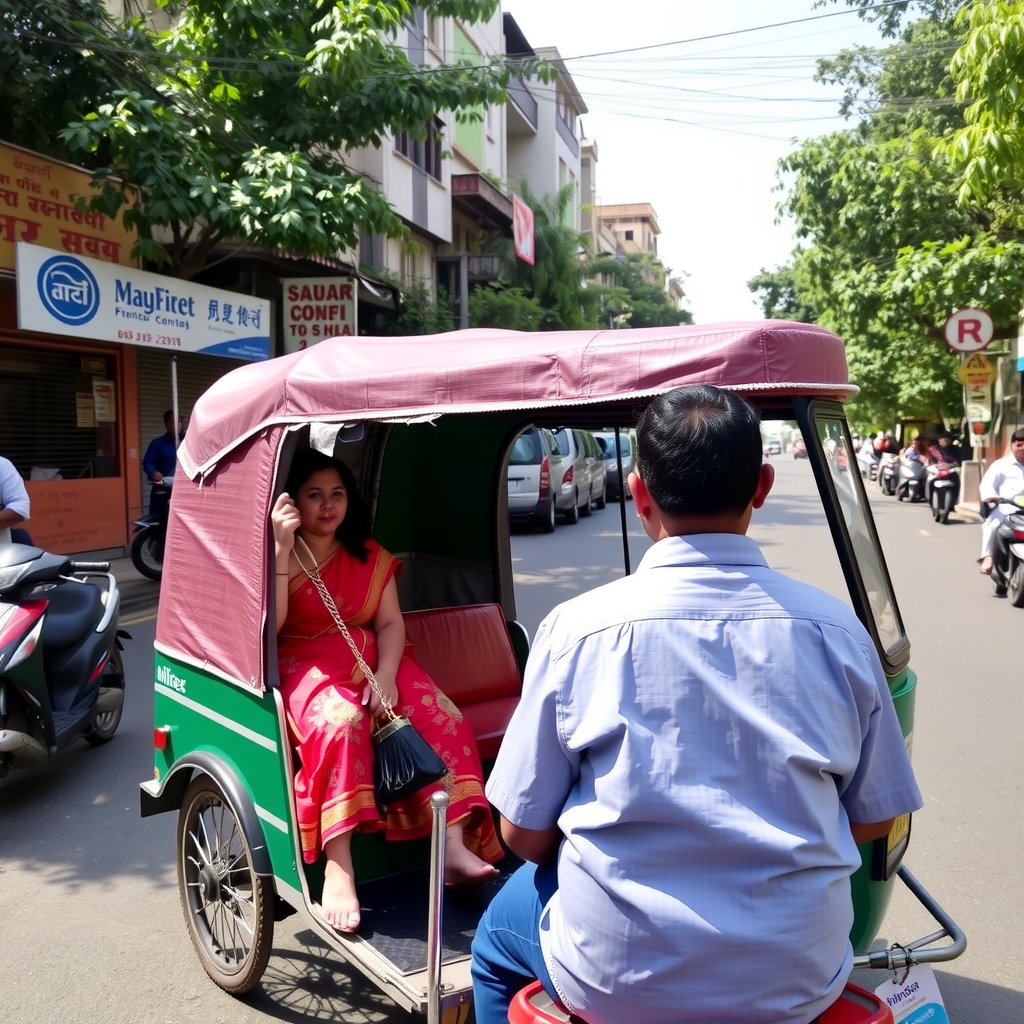 a rickshaw tour by मुफ्त एआई छवि जनरेटर - बिना लॉगिन के✨ | AIGAZOU