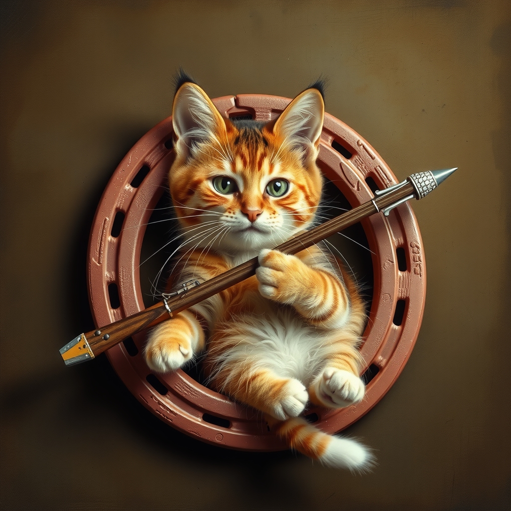 a cat lies in an open horseshoe and plays an instrument by मुफ्त एआई छवि जनरेटर - बिना लॉगिन के✨ | AIGAZOU