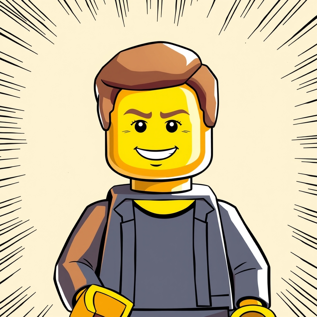 create a picture in comic style passport photo lego minifigure by मुफ्त एआई छवि जनरेटर - बिना लॉगिन के✨ | AIGAZOU