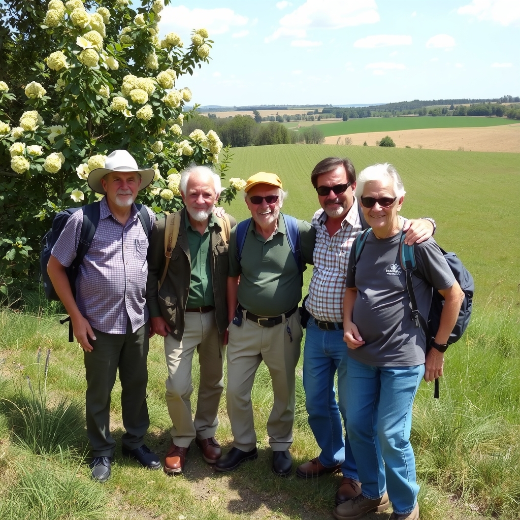 a group of six around 50 in lot et garonne by मुफ्त एआई छवि जनरेटर - बिना लॉगिन के✨ | AIGAZOU