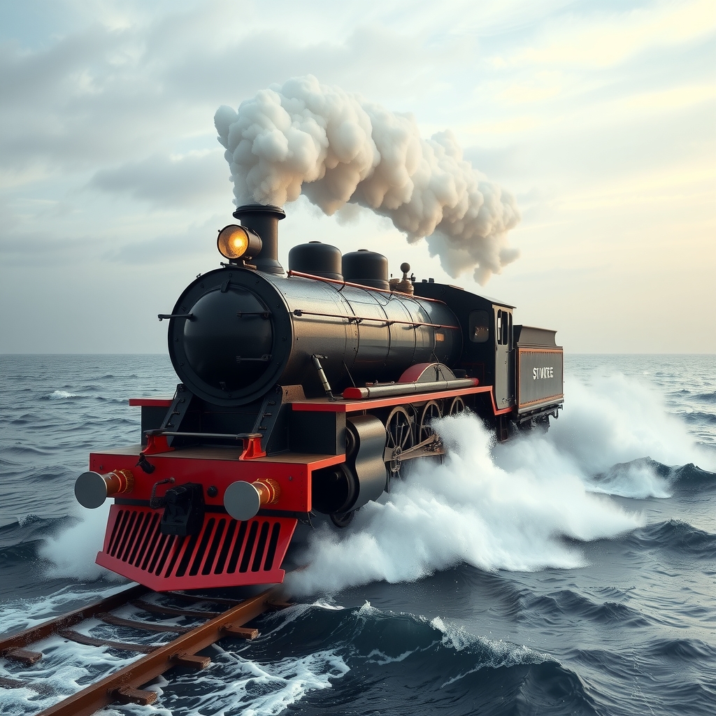 image generation sky sea wind steam locomotive by Générateur d'images par IA gratuit - Aucune connexion nécessaire✨ | AIGAZOU