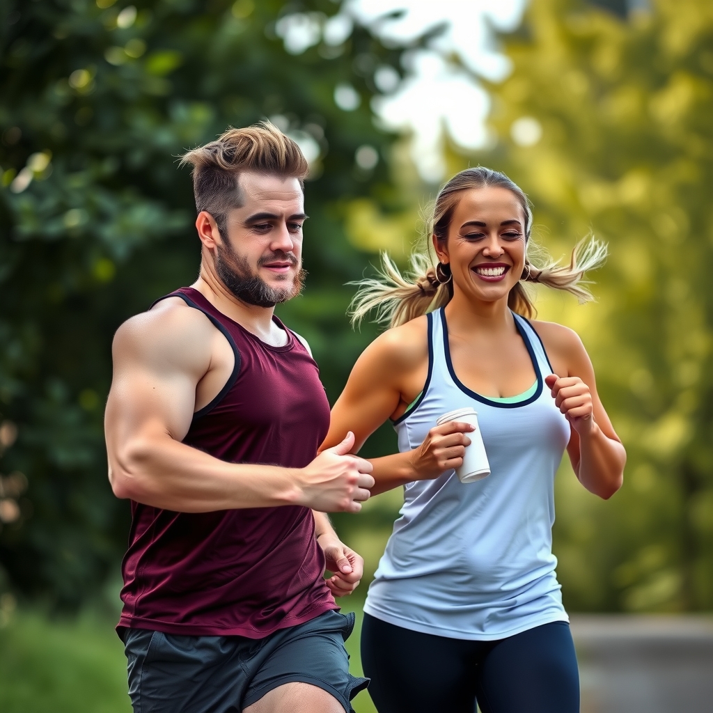 create a man and a woman doing cardio by मुफ्त एआई छवि जनरेटर - बिना लॉगिन के✨ | AIGAZOU