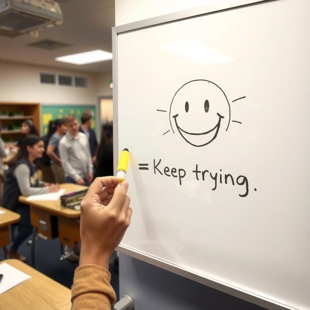 middle school classroom whiteboard handwritten illustration by मुफ्त एआई छवि जनरेटर - बिना लॉगिन के✨ | AIGAZOU