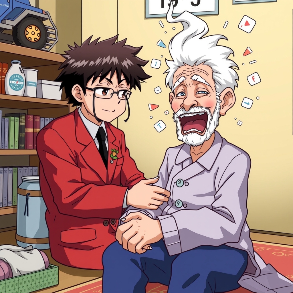 nothing changed grandpa conan kun this is what happened when i took the medicine you made me take by मुफ्त एआई छवि जनरेटर - बिना लॉगिन के✨ | AIGAZOU