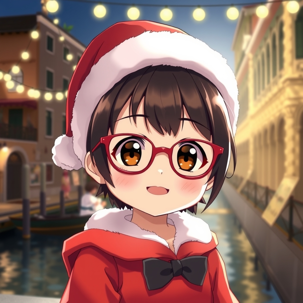 japanese girl with short hair wearing christmas costume by मुफ्त एआई छवि जनरेटर - बिना लॉगिन के✨ | AIGAZOU