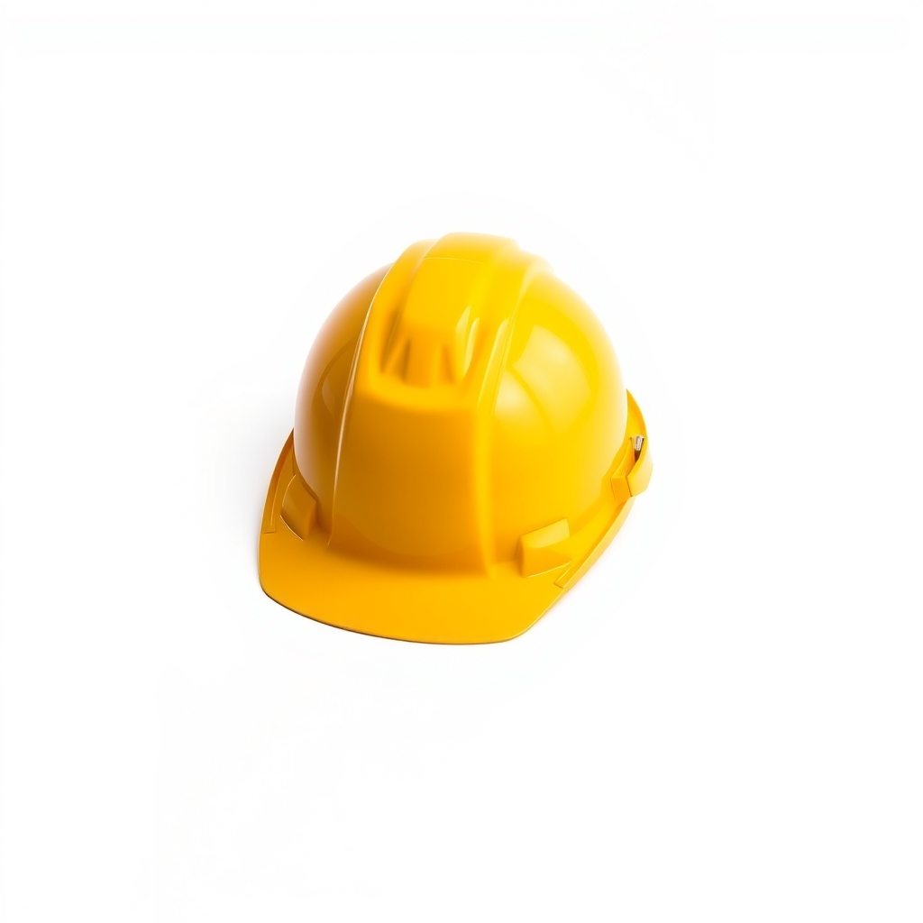 a yellow construction helmet white background by मुफ्त एआई छवि जनरेटर - बिना लॉगिन के✨ | AIGAZOU