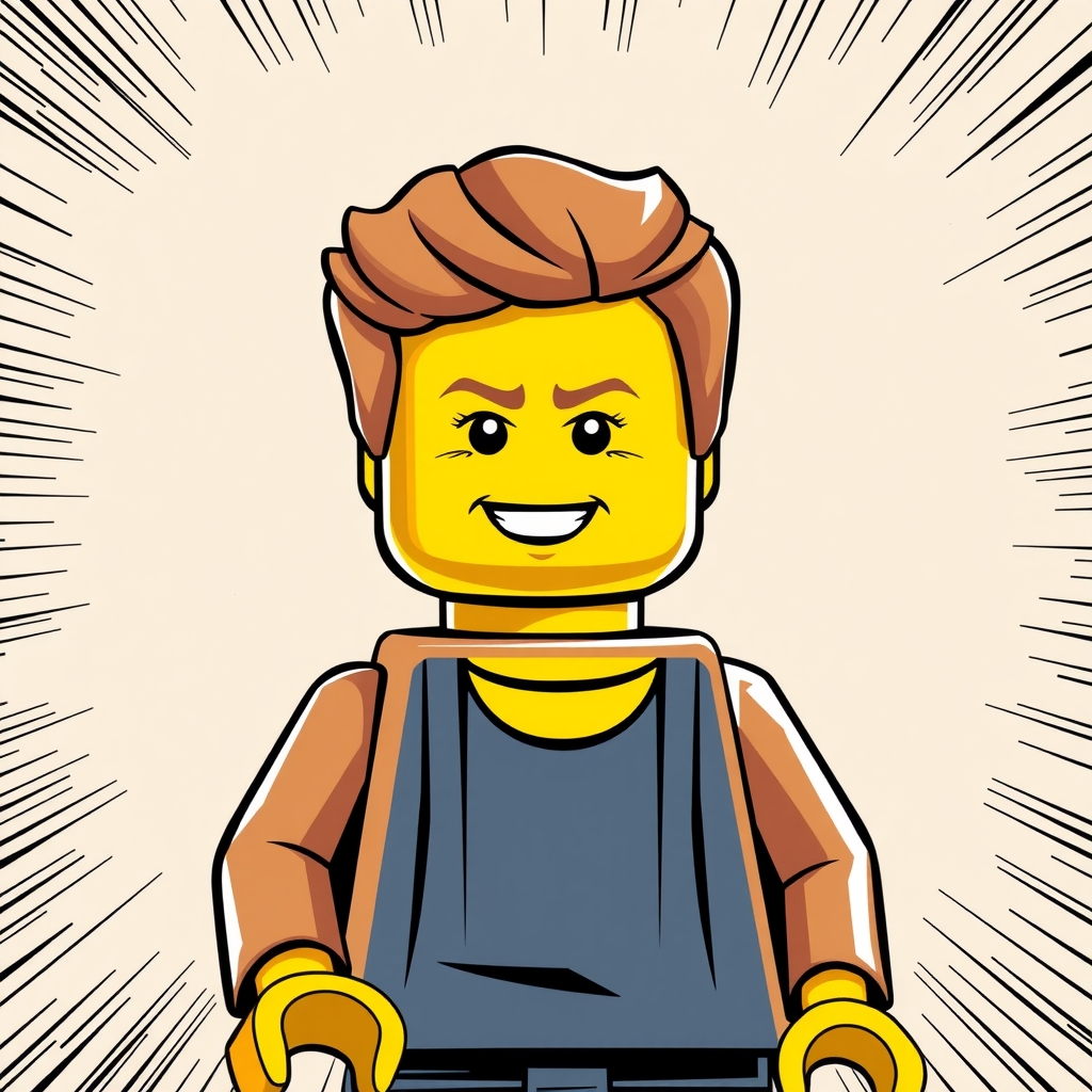 create a comic style image of a lego minifigure passport photo by 무료 AI 이미지 생성기 - 로그인 필요 없음✨ | AIGAZOU