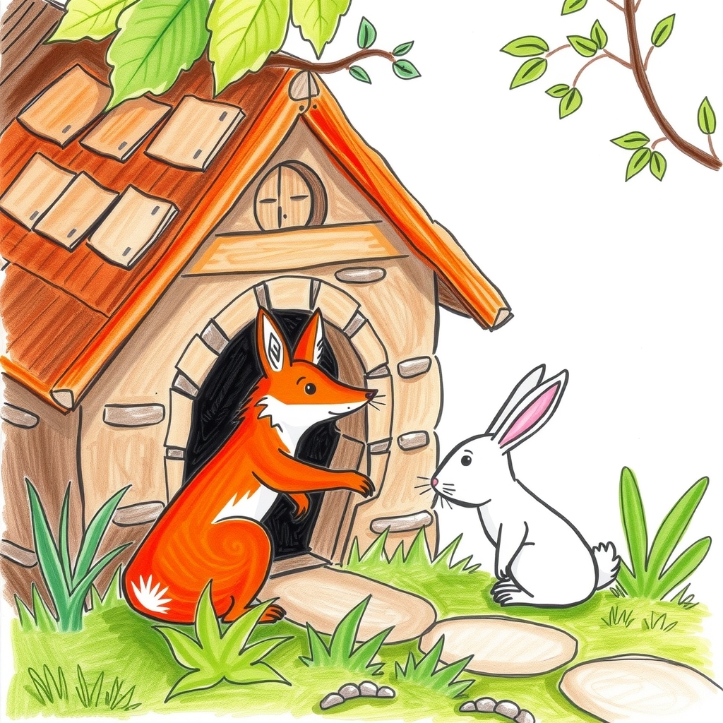 fox entering the rabbit house by मुफ्त एआई छवि जनरेटर - बिना लॉगिन के✨ | AIGAZOU