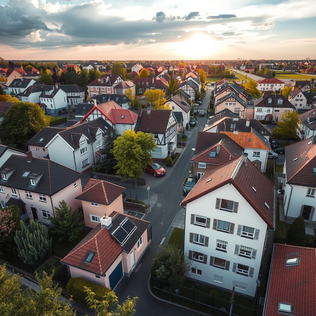 residential area in germany top view by मुफ्त एआई छवि जनरेटर - बिना लॉगिन के✨ | AIGAZOU