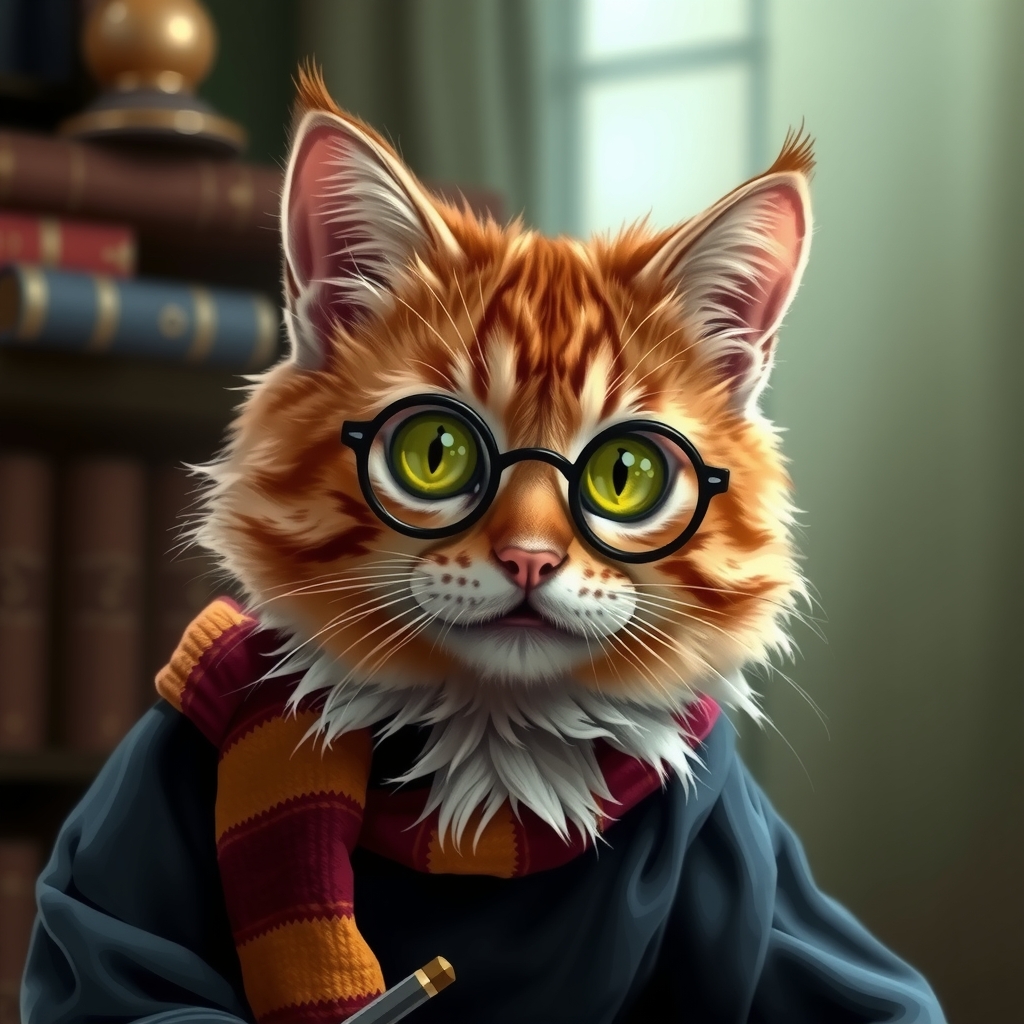 chat potte version harry potter by Générateur d'images par IA gratuit - Aucune connexion nécessaire✨ | AIGAZOU