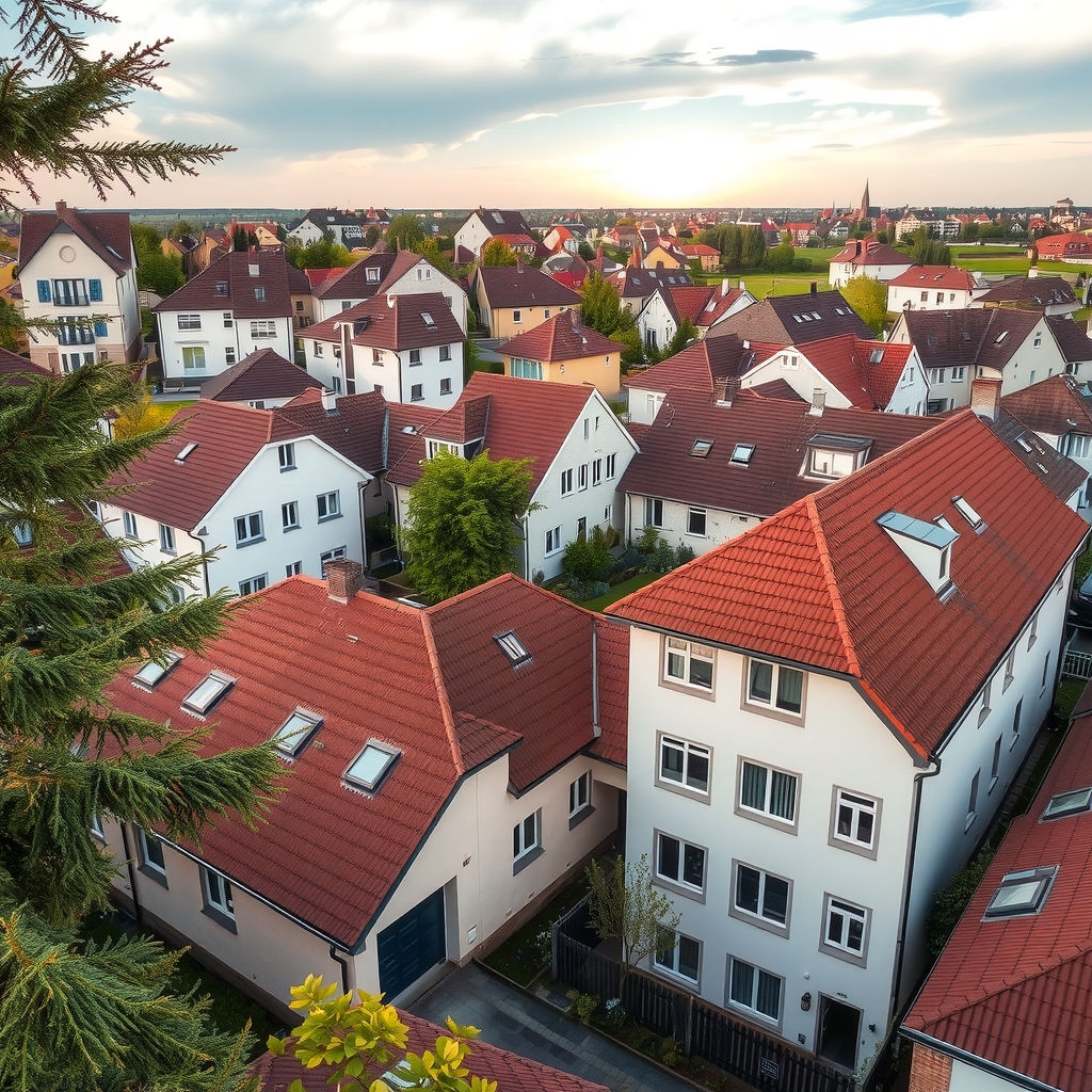 multi family houses germany top view by मुफ्त एआई छवि जनरेटर - बिना लॉगिन के✨ | AIGAZOU