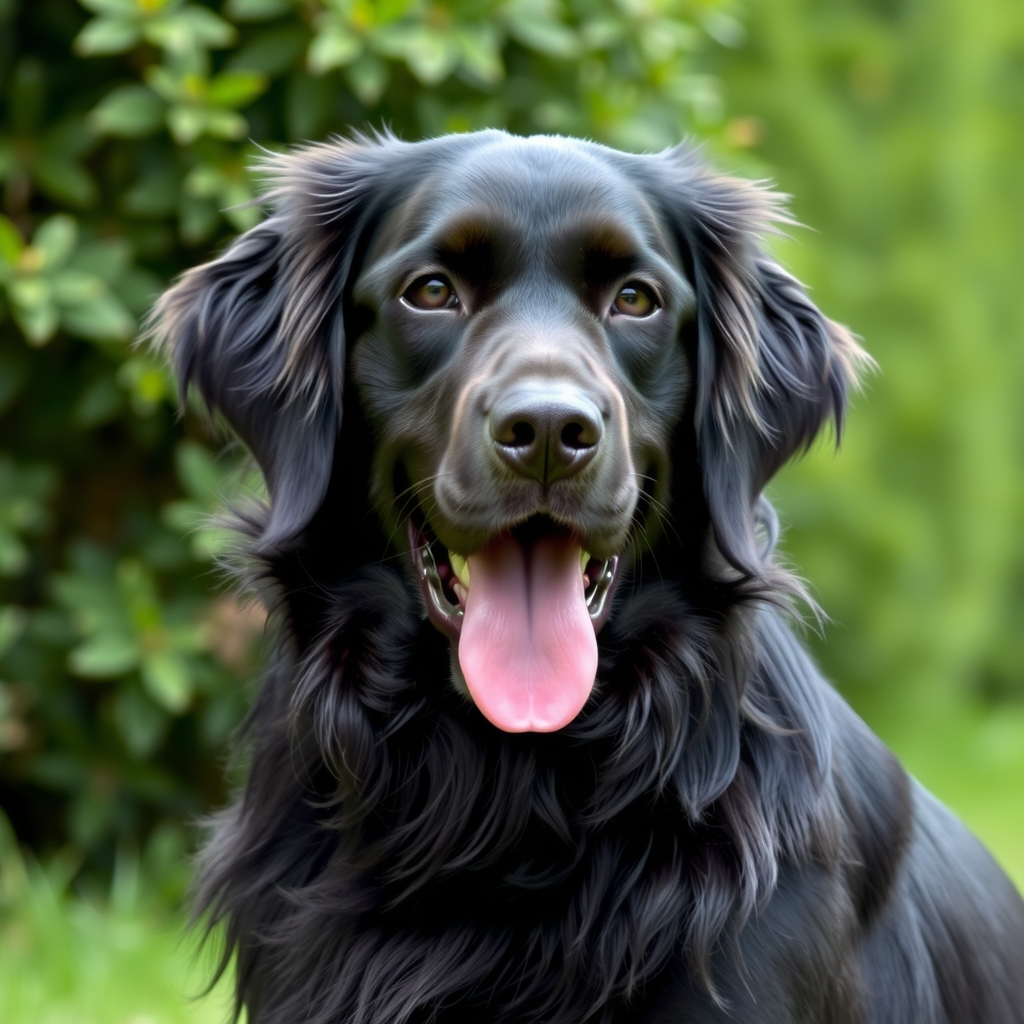 black flat coated retriever rude by मुफ्त एआई छवि जनरेटर - बिना लॉगिन के✨ | AIGAZOU