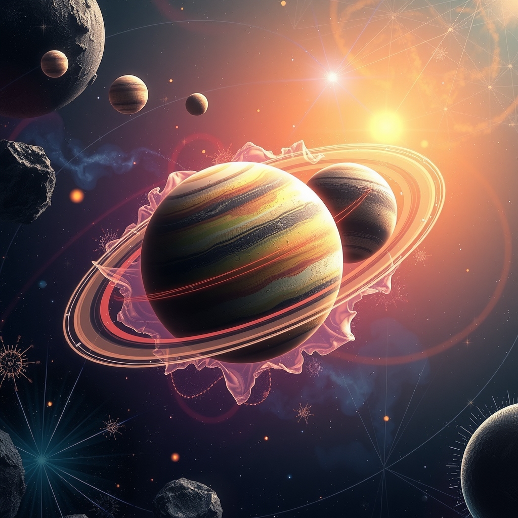 colorful fantasy planets dance in the universe by मुफ्त एआई छवि जनरेटर - बिना लॉगिन के✨ | AIGAZOU