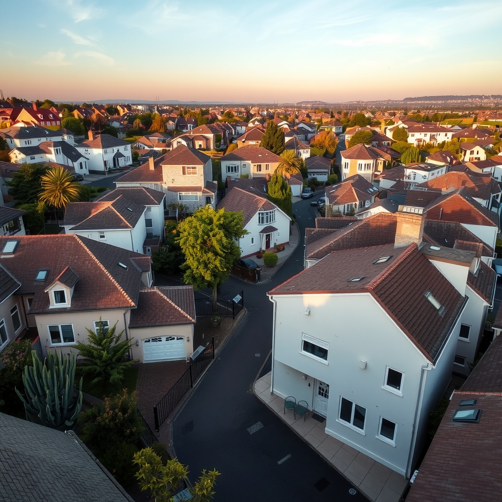 residential area perspective from above by मुफ्त एआई छवि जनरेटर - बिना लॉगिन के✨ | AIGAZOU