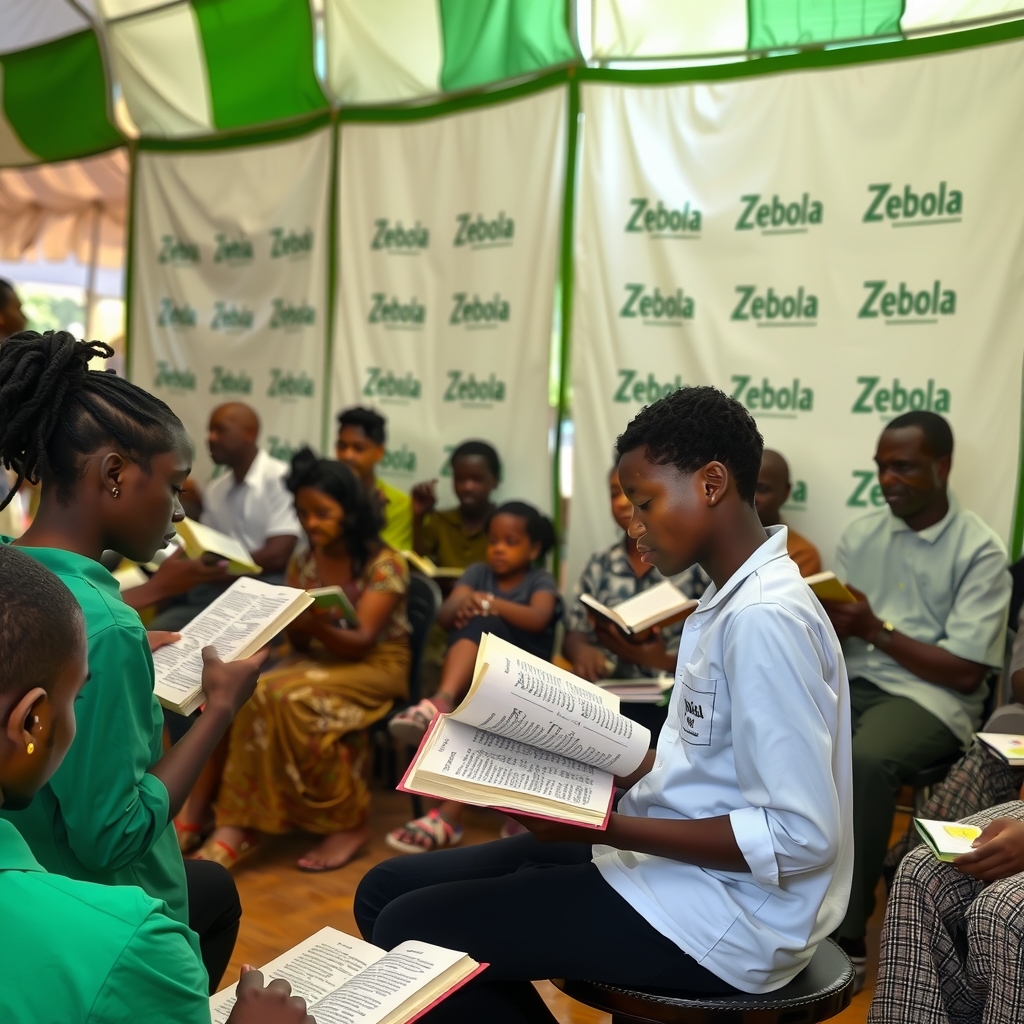 young artists read poems at zebola space book festival by मुफ्त एआई छवि जनरेटर - बिना लॉगिन के✨ | AIGAZOU