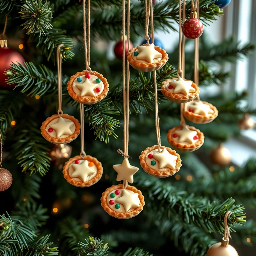 large christmas tree hangs small colorful tartlets by मुफ्त एआई छवि जनरेटर - बिना लॉगिन के✨ | AIGAZOU