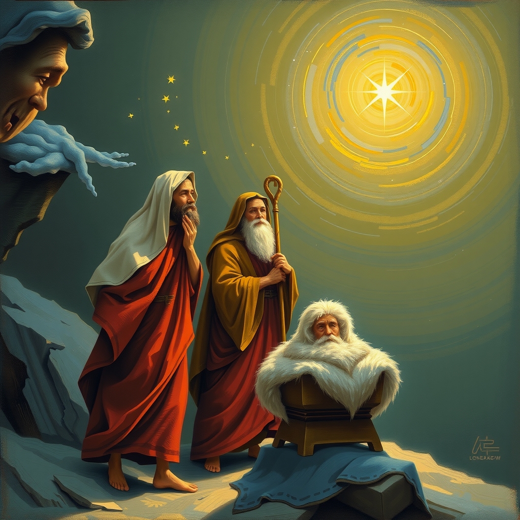 three wise men guided by the star on christmas by मुफ्त एआई छवि जनरेटर - बिना लॉगिन के✨ | AIGAZOU