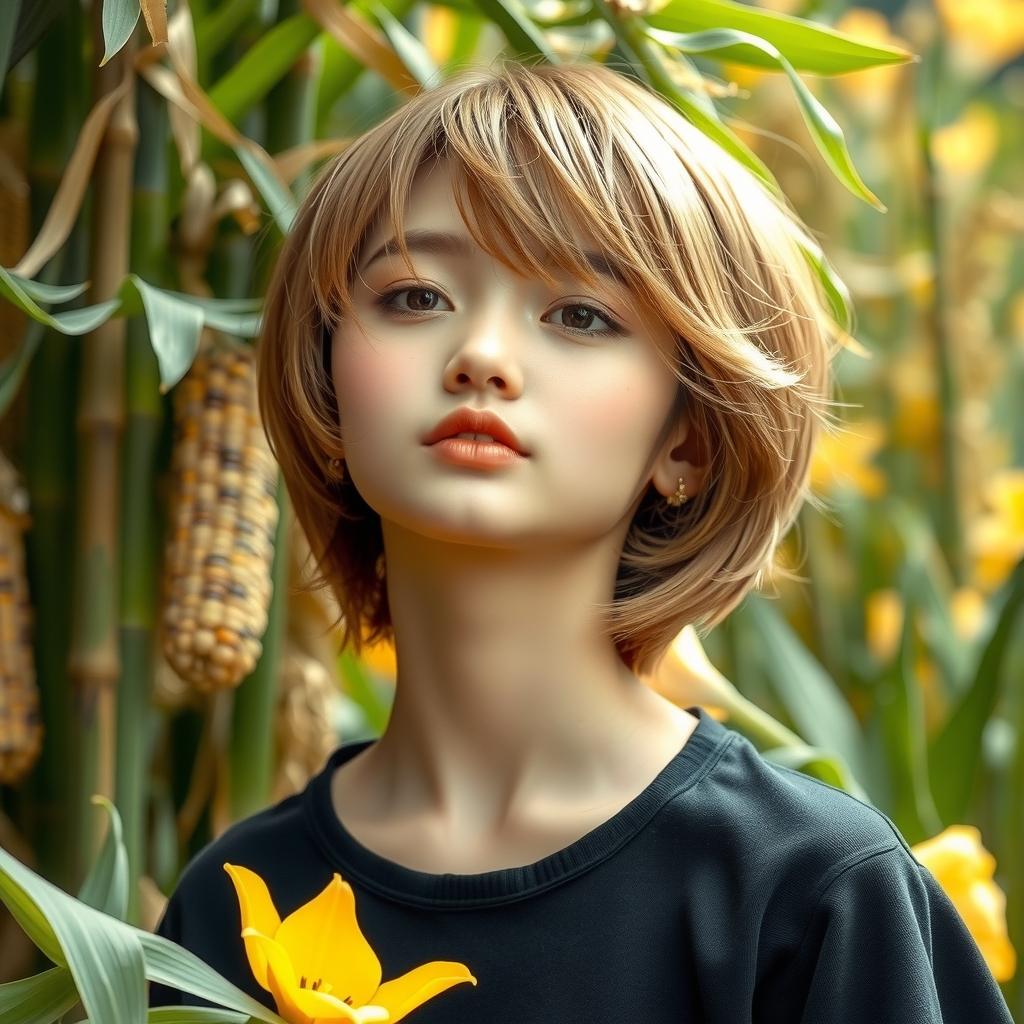 beautiful collarbone cute idol 18 short hair by मुफ्त एआई छवि जनरेटर - बिना लॉगिन के✨ | AIGAZOU