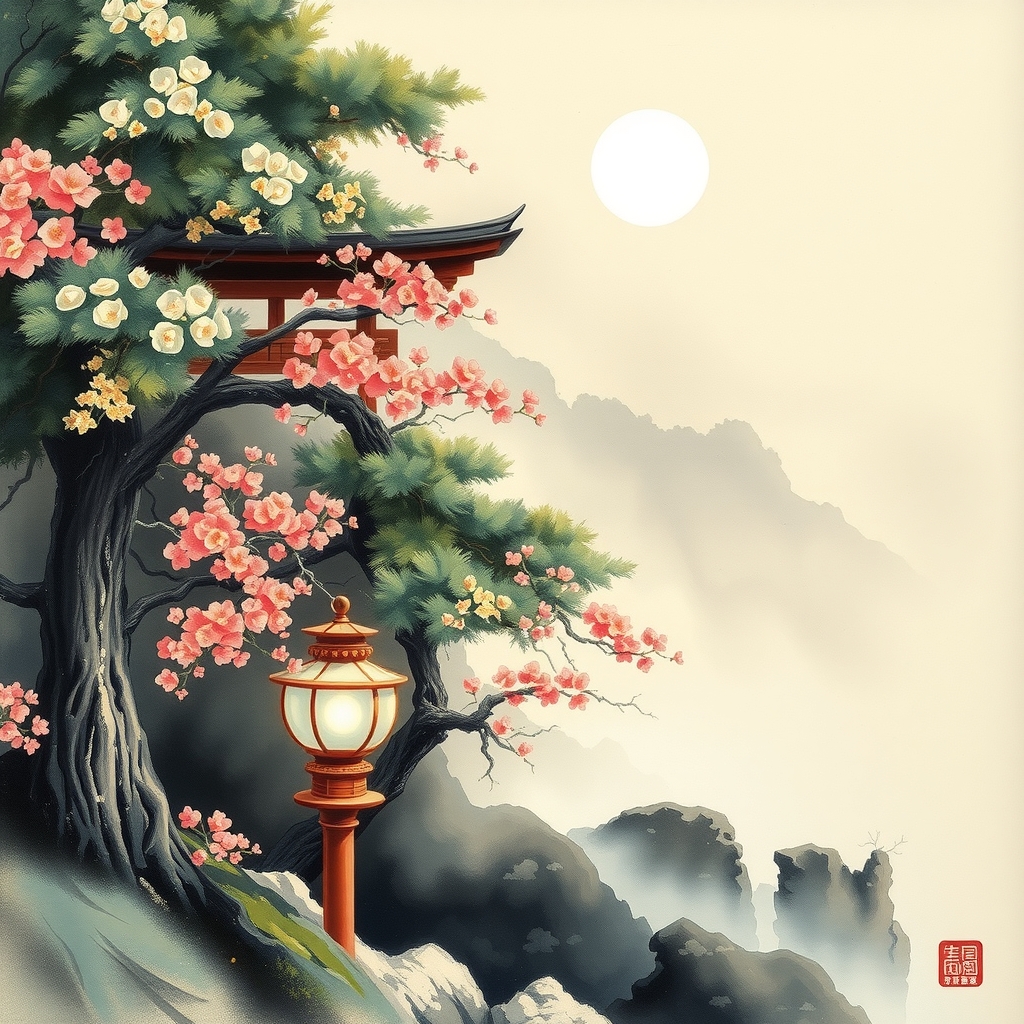 pure japanese style painting by मुफ्त एआई छवि जनरेटर - बिना लॉगिन के✨ | AIGAZOU