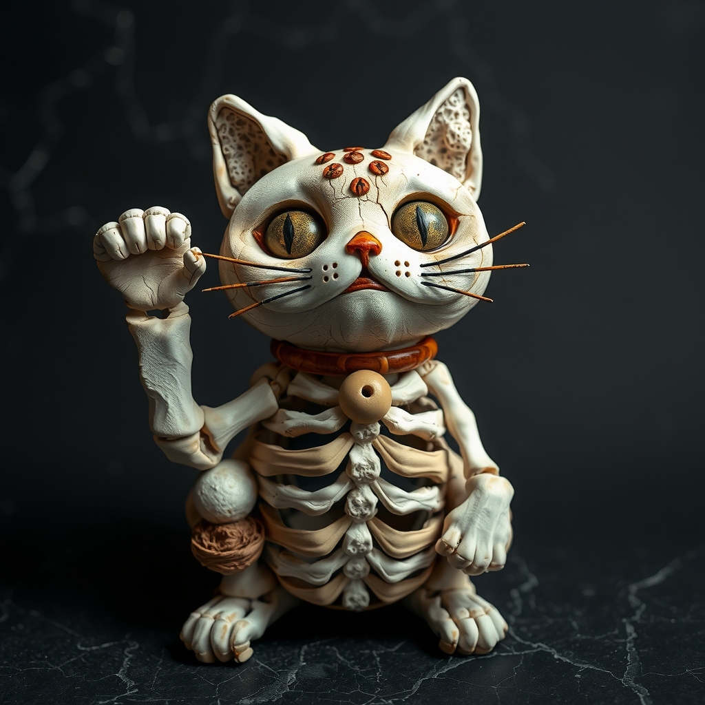 winking cat from bones raw maneki neko by मुफ्त एआई छवि जनरेटर - बिना लॉगिन के✨ | AIGAZOU