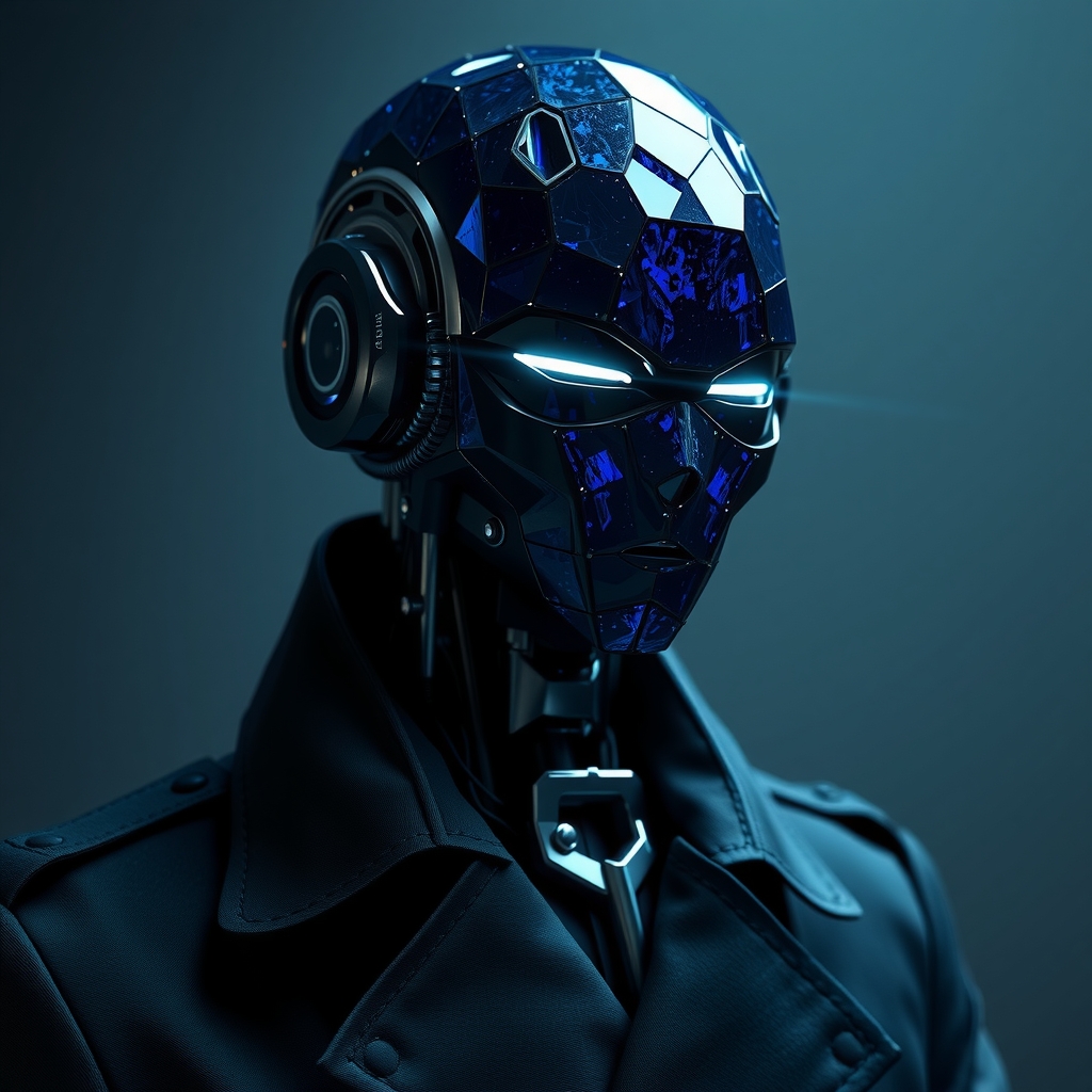 a cyberpunk android made of blue sapphire by मुफ्त एआई छवि जनरेटर - बिना लॉगिन के✨ | AIGAZOU