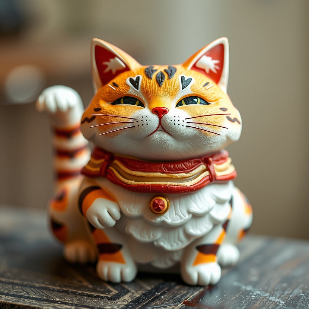 winking cat maneki neko layered sliced by मुफ्त एआई छवि जनरेटर - बिना लॉगिन के✨ | AIGAZOU