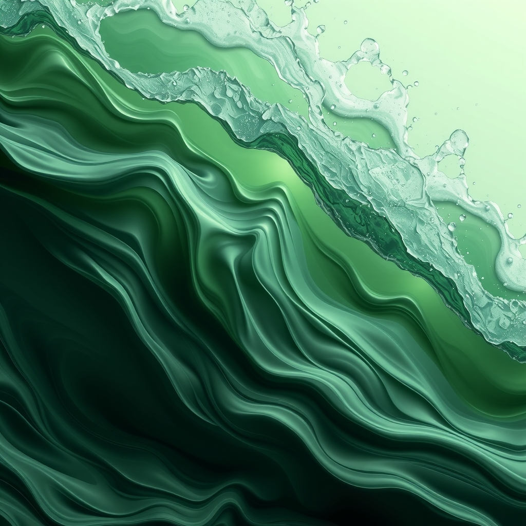 flowing liquids like a huge wave in green tones by मुफ्त एआई छवि जनरेटर - बिना लॉगिन के✨ | AIGAZOU