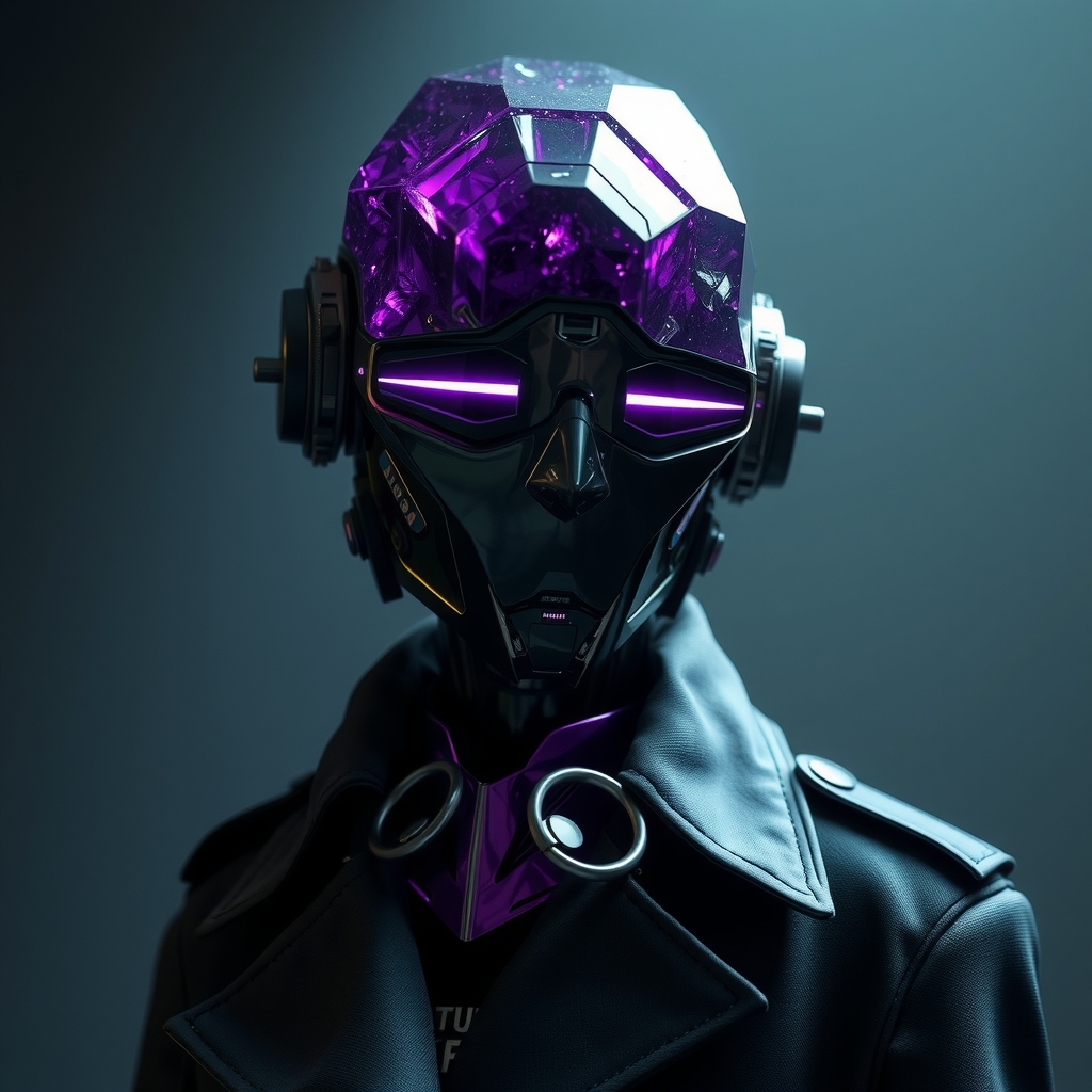 an android made of amethyst ore sf cyberpunk by मुफ्त एआई छवि जनरेटर - बिना लॉगिन के✨ | AIGAZOU