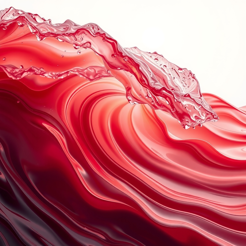 flowing liquids like a huge wave in motion in red tones by मुफ्त एआई छवि जनरेटर - बिना लॉगिन के✨ | AIGAZOU