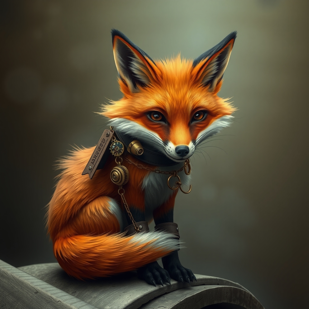 a brown steampunk fox with entwined legs by मुफ्त एआई छवि जनरेटर - बिना लॉगिन के✨ | AIGAZOU