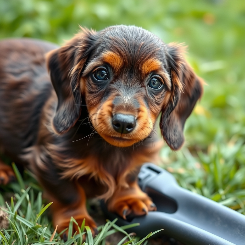 a cute rough coated dachshund photo by Générateur d'images par IA gratuit - Aucune connexion nécessaire✨ | AIGAZOU