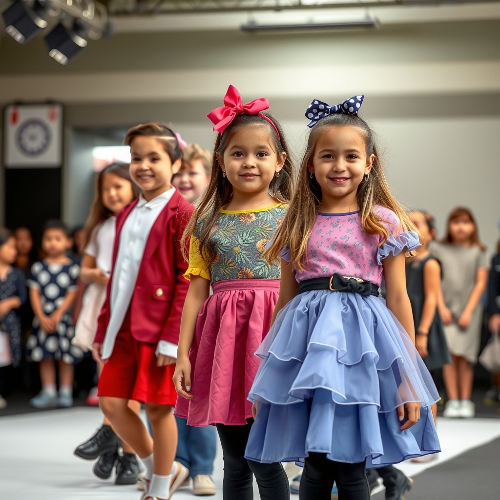 popular elementary school models at fashion show by Générateur d'images par IA gratuit - Aucune connexion nécessaire✨ | AIGAZOU