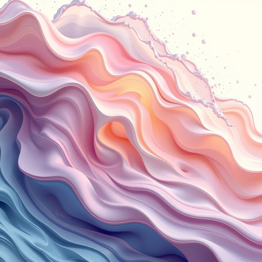 flowing fluids like a huge wave in pastel colors by मुफ्त एआई छवि जनरेटर - बिना लॉगिन के✨ | AIGAZOU