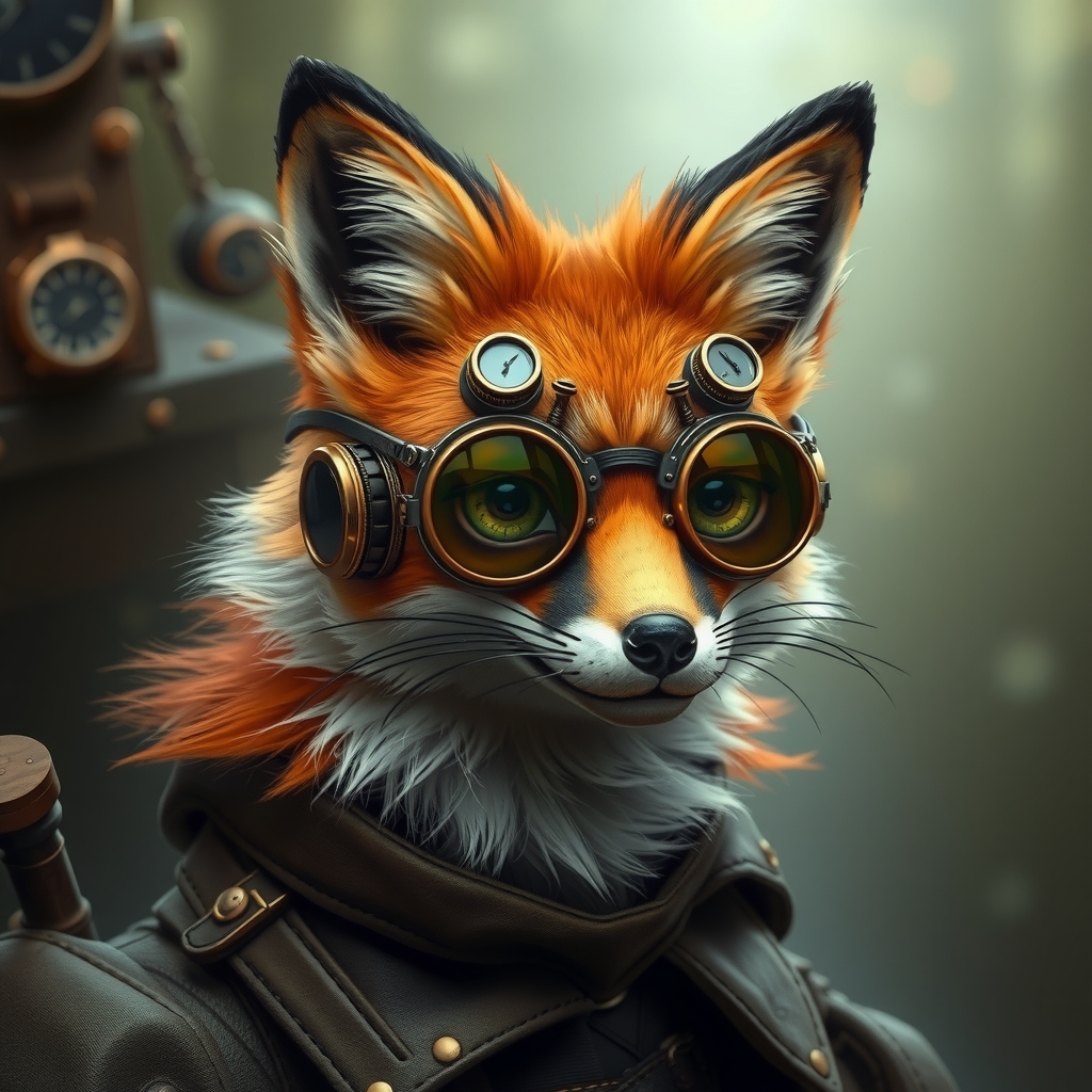 a steampunk fox by मुफ्त एआई छवि जनरेटर - बिना लॉगिन के✨ | AIGAZOU