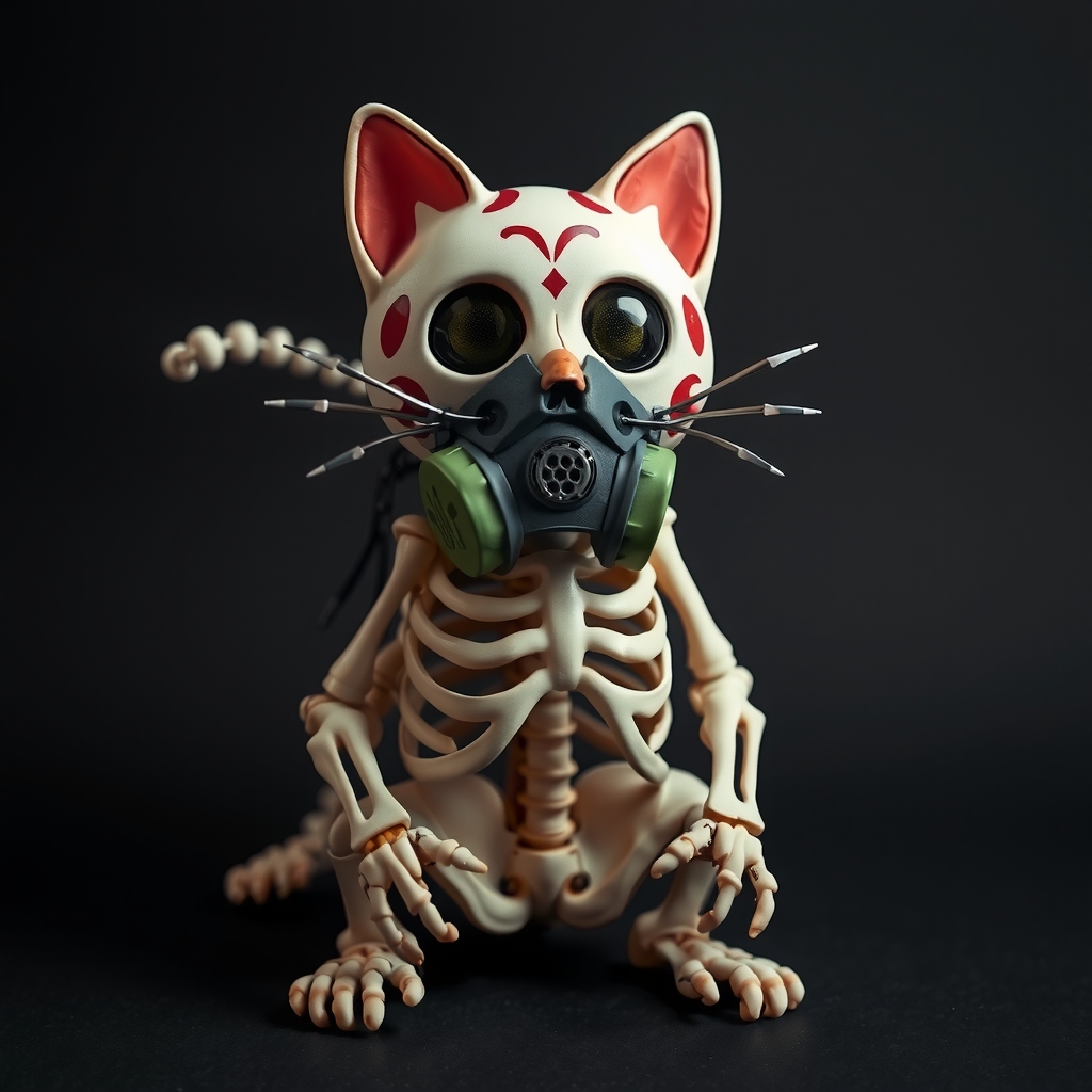 winking cat as skeleton maneki neko by मुफ्त एआई छवि जनरेटर - बिना लॉगिन के✨ | AIGAZOU