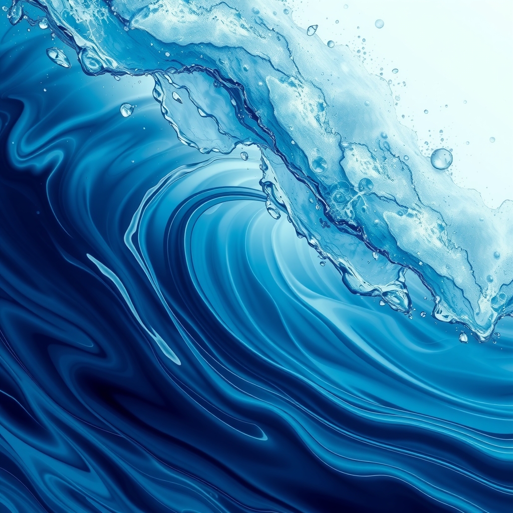 flowing liquids like a huge wave in motion in blue tones by Générateur d'images par IA gratuit - Aucune connexion nécessaire✨ | AIGAZOU