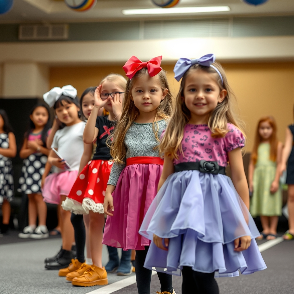 popular elementary school models at fashion show by मुफ्त एआई छवि जनरेटर - बिना लॉगिन के✨ | AIGAZOU