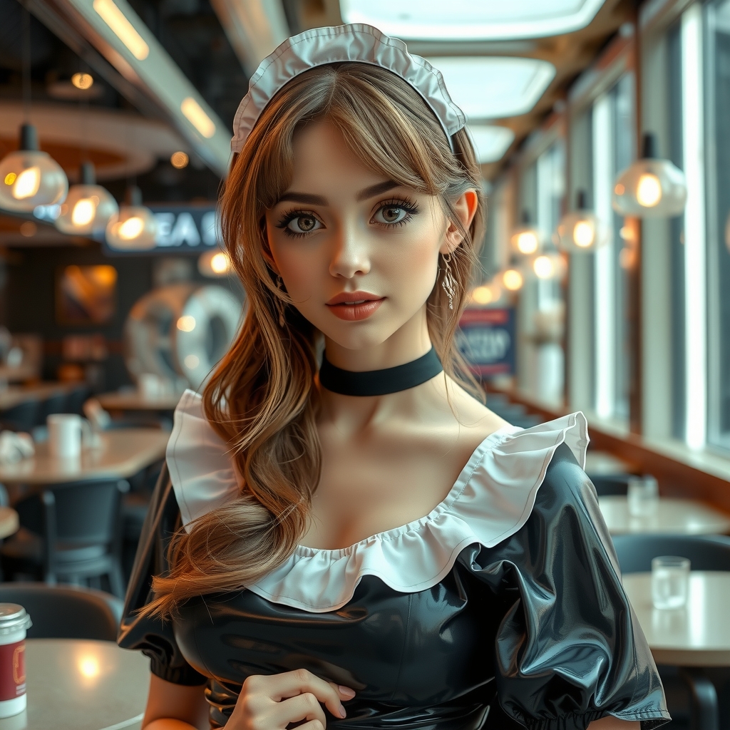 woman in cute latex french maid dress by Générateur d'images par IA gratuit - Aucune connexion nécessaire✨ | AIGAZOU