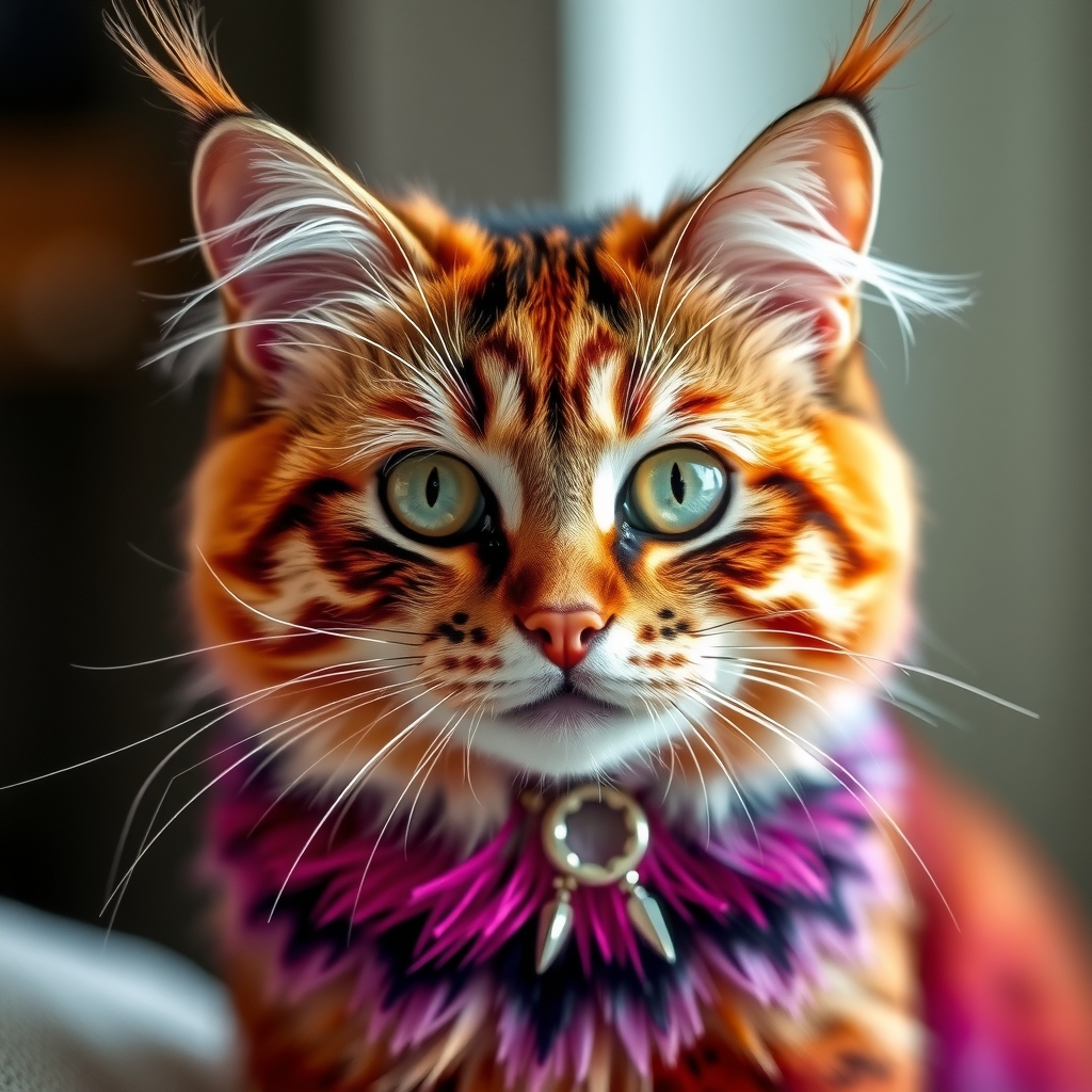 a fantastic cat in vibrant colors by Générateur d'images par IA gratuit - Aucune connexion nécessaire✨ | AIGAZOU