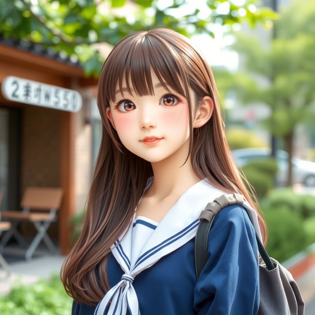 a cute middle school girl not number one by Générateur d'images par IA gratuit - Aucune connexion nécessaire✨ | AIGAZOU