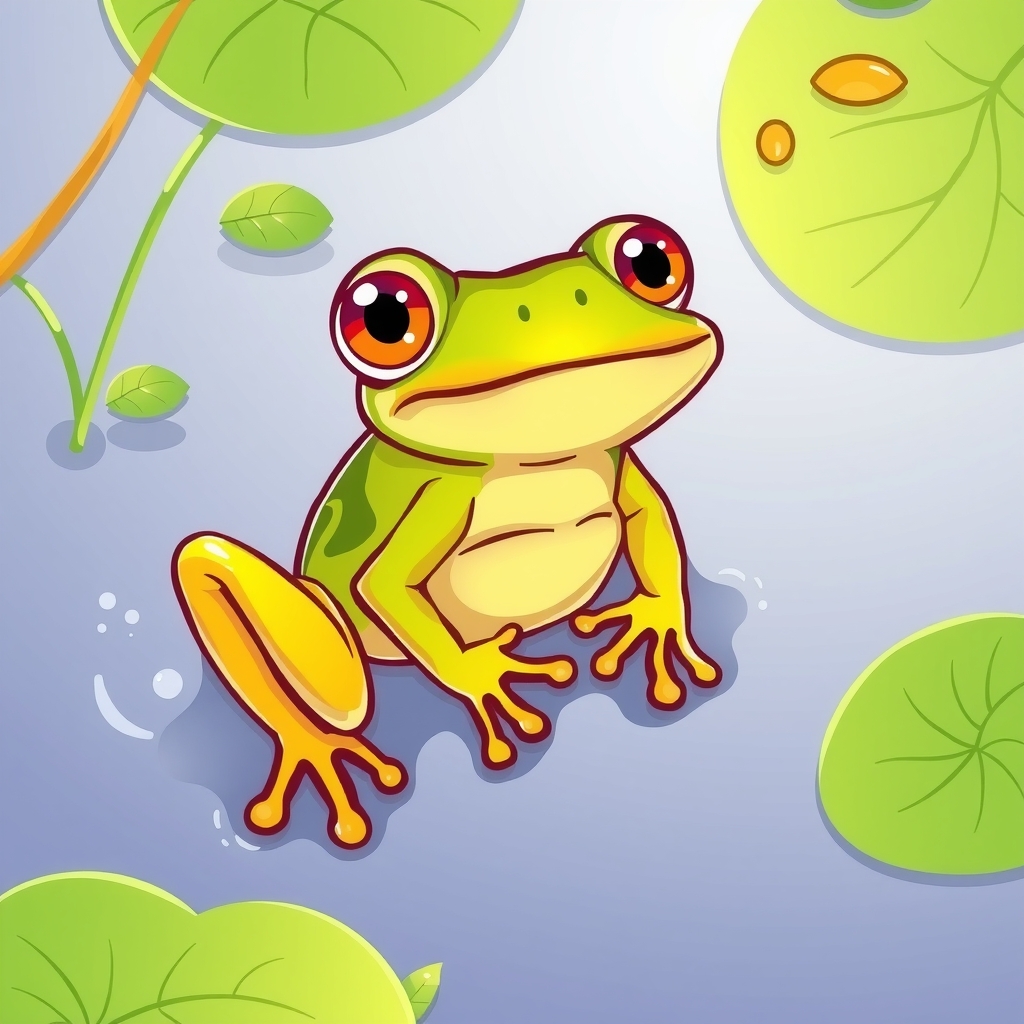 fun colorful illustration of a frog by मुफ्त एआई छवि जनरेटर - बिना लॉगिन के✨ | AIGAZOU