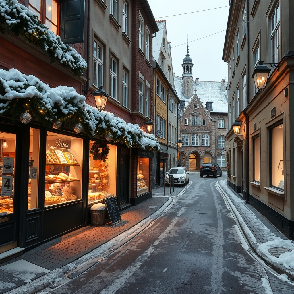 nordic christmas decor snowy streets by मुफ्त एआई छवि जनरेटर - बिना लॉगिन के✨ | AIGAZOU