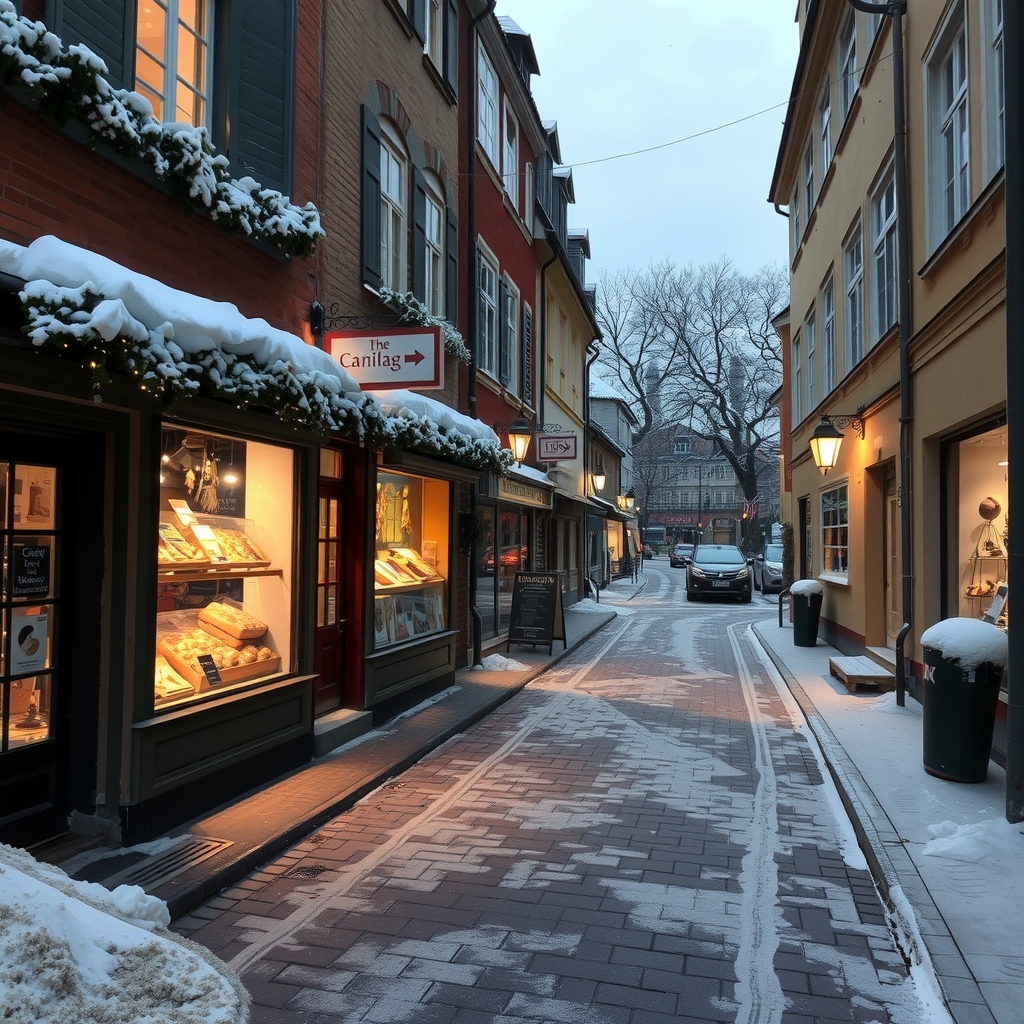 a nordic christmas eve snowy streets by मुफ्त एआई छवि जनरेटर - बिना लॉगिन के✨ | AIGAZOU