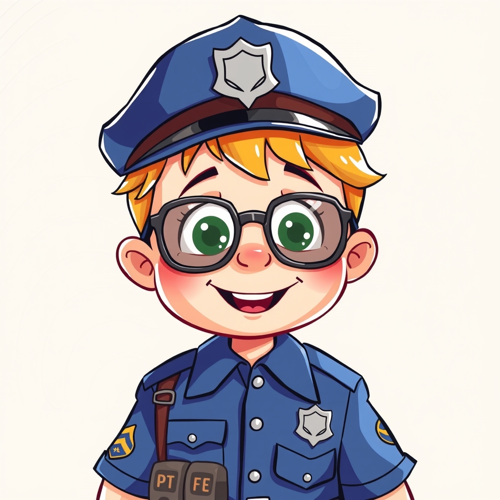 fun colorful illustration child police by मुफ्त एआई छवि जनरेटर - बिना लॉगिन के✨ | AIGAZOU